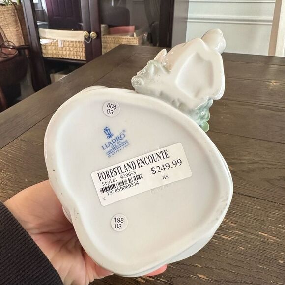 LLADRO Forestland Encounter Girl with‎ Bunny Friend Vintage 2002 NEW - Picture 8 of 9